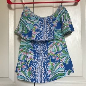 Lilly Pulitzer Wiley Ruffle Tube Top
